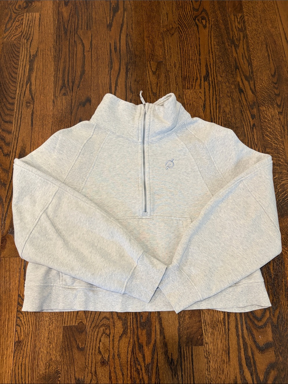 Lululemon X Peloton Grey Half-Zip Pullover Sweatshirt